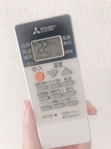 エアコン２４度設定の写真